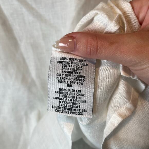 Eileen Fisher 100% Irish Linen Tank Top White Size Large Lagenlook Minimalist - Picture 4 of 7